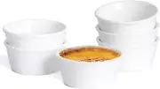 Ceramic Souffle Dishes Set of 6, Porcelain Ramekins Bakeware Set for Ramekin, 4O