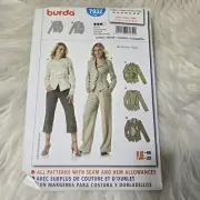 Burda Sewing Pattern # 7932 New And Uncut Jacket Sizes 10 - 22