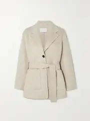 [Proenza Schouler White Label] Proenza Schouler White Label - Amalia Brushed Wool-blend Blazer - Neutral - medium medium Neutrals