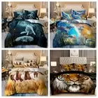 Animal Quilt Duvet Doona Cover Set Single/Double/Queen/King Size Bed Pillowcases
