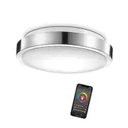 60839 Wi-Fi Smart 11" Ceiling Light, Brushed Nickel, No Hub Flush Mount