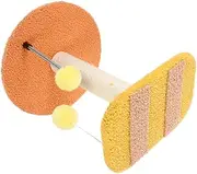 HOMOBABE Cat Scratching Post with Hanging Teaser Toy Adorable Bee-Shaped Cat Tree for Indoor Kittens Fun and Stylish