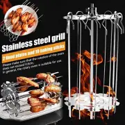 Oven Grill Cage Stainless Steel Meat Skewer Cage Heat-Resistant BBQ LVI