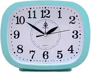 Alarm Clock Super Silent Non Ticking Battery Operated Tabletop Alarm Clock 7 Inch Oval for Office Living Room School Bedside Desk Student Bedside Alarm Clock(Blue) Aqiong