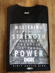 DGK “ Mastering Yourself ” Black T-Shirt M Dirty Ghetto Kids Skt Deadstock