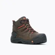 MERRELL WORK Men's 6" Strongfield Leather Composite Toe Waterproof Work Boot Esp