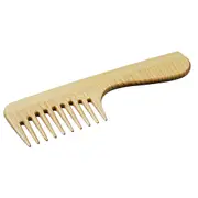 Wide Tooth Beechwood Comb with Handle - Keller Bursten