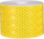Outanaya 1 Roll High Visibility Reflective Tape Safety Sticker for Outdoor Use Bright Reflective Warning Tape for Vehicles Roads and Industrial Sites Quick Application Multi Purpose