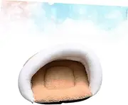 JOINPAYA Cozy Cat Sleeping Nest Bed Winter Warm Pet Mat for Indoor Cats Beige Without Ear Style for Resting and Relaxation