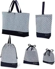 [COLORFUL CANDY STYLE] NJ400900 School Entrance School Entrance 5-Piece Set, Shoe Case, Drawstring Large Drawstring (Cup Bag), Drawstring (Lunching Bag), Lesson Bag, Gymnastics Bag, Cool, Boys,
