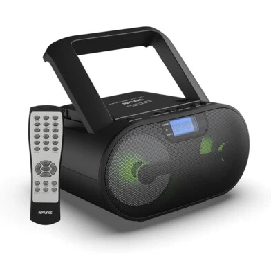 Portable CD Player Boombox AM FM Radio, Bluetooth, USB, Aux-Input, MP3 CD Stereo