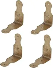 NUOBESTY 4pcs Antique Corner Protector Edge Guards for Furniture Vintage Style Safety Bumpers for Doors Desks Chests Easy Installation with Screws