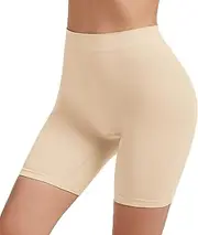 [Miguofan] Seamless Slip Shorts for Under Dresses Women High Waist Shapewear Shorts Tummy Control Anti Chafing Underwear