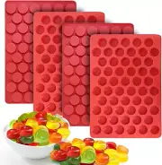 4Pack 55 Cavity Cylinder Candy Mold - Mini round Column Silicone Mold for Gummy,