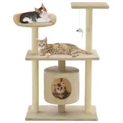 Cat Tree with Sisal Scratching Posts 95 cm Beige vidaXL
