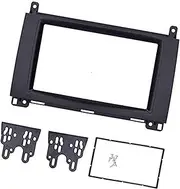 Vuzmode 2 Din Installation Dash Kit, Black Navigation Fascia Car Stereo Frame Car Radio Dashboard Panel