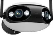 WiFi Outdoor Security Camera HD 4MP 180° Ultra Wide View Angle Humanoid Detection Two Way Audio POE Surveillance Camera(4MP WiFi Add 128GB)