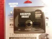 Sharper Image Travel Plug ** Universal Adaptor ** With Dual USB * Free Shipping