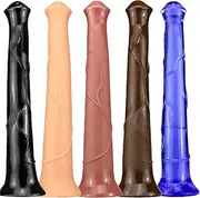 44cm Extra Large Fantasy Horse Dildo Huge Thick Animal Dildo Animal Anal Dildos with Suction Cup Big Penis Anal Plug Toys for Men Women(Black)