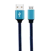 5PCS 3A Micro USB Braided Fast Charging Data Cable 28cm For Xiaomi Redmi Note 5 S7 Edge S6 BLUE COLOR