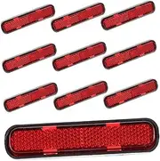 GARVALON 10Pcs Screw Reflector for Cars Trucks Bikes and Motorcycles Durable Safety Warning Reflector for Trailers Campers and Mailboxes High Visibility Night Reflection