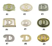New Men Women Initial Letter D Belt Buckle Western Cowgirl Cowboy Rodeo Fashion
