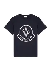 Moncler Kids Logo-print Cotton T-shirt (12-14 Years) - Navy & Other - 12 Years 12 years