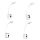 USB Reading Lamp Stepless Dimming LED Study Light Desk Lamp with Clock Calendar