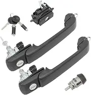2 PCS Left&Right Side Door Handle Lock Key Tailgate Lock Switch Tank Ignition Lock Compatible For Golf 3 Cabrio Locking System 1H0898081