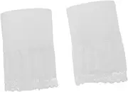 [HAPINARY] 1 Pair lace Fake Sleeves Womens Bangles Bracelets Bracelet for Women Wedding Decoration Frilled False Cuff Fake Sleeve Cuffs Bracelet False Sleeves Wrist Cuffs Lace Fake Cuff White
