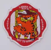 New York Fire Department (FDNY) Ladder 55 South Bronx "Not To Worry" Patch