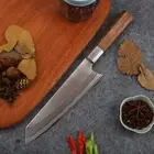 Japanese Kiritsuke Kitchen Knife Chef Slicer Vegetable VG10 Damascus Steel Wood