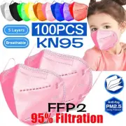 10-100 Kids Disposable N95 KF94 Surgical Masks Mask Child Children Mask KN95&@