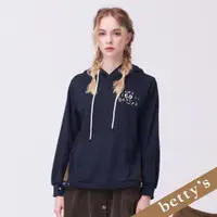 在飛比找momo購物網優惠-【betty’s 貝蒂思】下擺抽繩撞色拼接連帽T-shirt