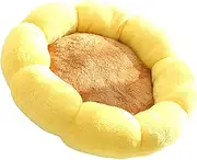 LIZEALUCKY Pet Plush Beds, Cute Flower-Shaped Soft Comfy Wool Fleece Washable Soft Comfortable 360-Degree Support Round Dog Pet Bed for Indoor Use