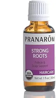 PRANAROM – Strong Roots Follicle & Scalp Support - Hair Strengthening Oil (30ml) - 100% Pure Essential Oil |USDA & ECOCERT Certified Organic - Strong Roots