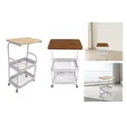 Storage Cart with Wheels Mobile Trolley on Wheel for Laundry Cabinet Kitchen