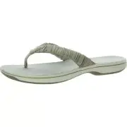 Cloudsteppers by Clarks Womens Breeze Rae Slip On Thong Sandals Shoes BHFO 2753
