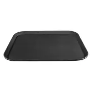 Non-Slip Tray Black Plastic Rectangle 400x550mm Bar Glass Drink Waiters Trays