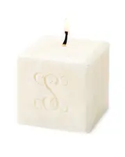 Carved Solutions Unscented 7oz Monogrammed Candle, (A-Z)