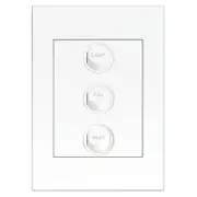 HPM VIVO 3 Gang Fan / Light / Heat Switch - 3 Gang
