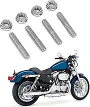 IUVWISN Motorcycle Exhaust Studs Bolts Nuts for Sportster 883 XL Touring Dyna Super Glide Electra Glide Big Twin Road King Softail Fat Boy FLHT FXST FLHR FLHX FXD