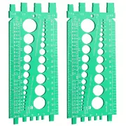 Hoteam 2 Pieces Nut Bolt Thread Gauge Checker Plastic Bolt Size and Thread Gauge