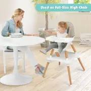 Costway5 in 1 Convertible Wooden High Chair for Babies