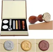 Letters F Wax Seal Stamp Set, Mingting Old-Fashioned Antique Style Wax Seal Stamp Initial Letter Kit, Vintage Personalized Wax Seal Stamp for Letter Cards Invitations