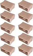 cyclingcolors 10 x Sliders for Hardness Adjustment of Slatted Frames with Spring Wooden Slats of Thickness 8 mm and Width 53 mm Slatted Frame Brown
