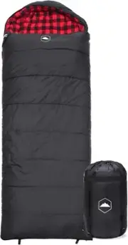 Travel-Friendly XL Sleeping Bag - 15-50F Comfort with Double Blanket Feature