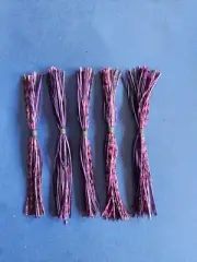 5 silicone Skirt Purple/Purple Fish Scale 5-61-261 Lure Spinnerbait Bass Tackle