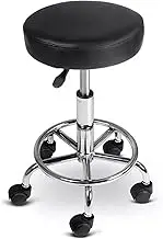 Provecta Swivel Stools with Wheels,Height-Adjustable Stool with Ultra-Thick Seat Cushion,Salon Stool,Rolling Stools for Salon,Bar,Home,Office