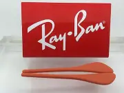 Authentic RayBan RB 4187 CHRIS Replacement Temple (Arm) Tips ORANGE NEW! genuine